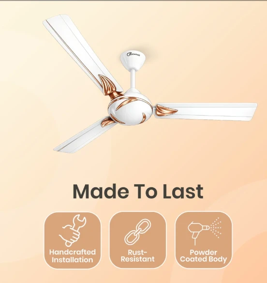 FRENDZ FAN 3 1200mm FZ-45Crompass Premium High Speed Ceiling Fan, 1200 mm (48"), Aluminium Winding