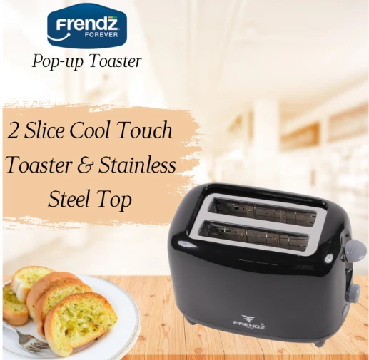 FRENDZ Frendz Forever PT-145 700 W Pop Up Toaster (Black)