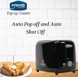 FRENDZ Frendz Forever PT-145 700 W Pop Up Toaster (Black)