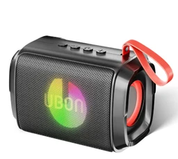UBON Ubon DELHI-6 SP-56 10W v5.3 Wireless Speaker with Hanging Strap & RGB Lights (BLACK)