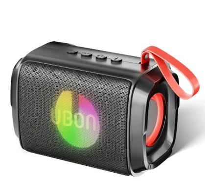 UBON Ubon DELHI-6 SP-56 10W v5.3 Wireless Speaker with Hanging Strap & RGB Lights (BLACK)