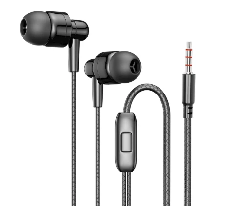 UBON B6 Wired in Ear Earphones with in-line Mic for Clear Calling, 10mm Dynamic Drivers for Boosted Bass, 3.5mm Jack, Multi-Functional Controller (Black)