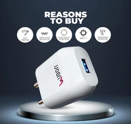 UBON 15W CH-58(V8) 2.4 Amp Wall Charger Fast Charging Adapter with Micro USB Cable for Smartphone & Tablets, BIS Certified, Smart Protection for Short Circuit & Overheating- White