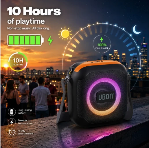 UBON S61 Sound Star Bluetooth Laptop/Desktop Speaker (Black, 2.1 Channel)