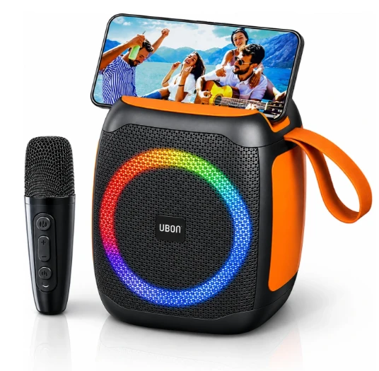 UBON Ubon S-14 Bluetooth Speaker With Wireless Mic 20 W Bluetooth Laptop/Desktop Speaker (Black, 2.0 Channel)