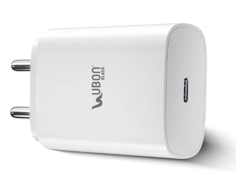 UBON Ubon CH33 45W Type-C Port 3A Superfast Wall Charger, PD Technology, Supports MacBook, Type-C Laptops, iPhone, Samsung, OnePlus etc (White)