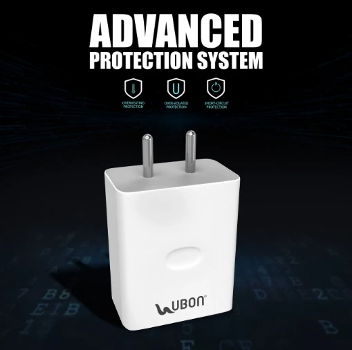 UBON CH-48 | 33W Mobile Fast Charger with Type-C Cable | Premium 33W Power Pro 2.0 Charger with Type-C Cable, Smart IC Protection, and Universal Compatibility (CH-48)