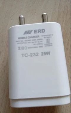 ERD TC-232 USB-C Fast Charger, 25W Power Delivery, PD Protocol Support, White