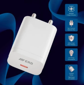 ERD TC-232 USB-C Fast Charger, 25W Power Delivery, PD Protocol Support, White