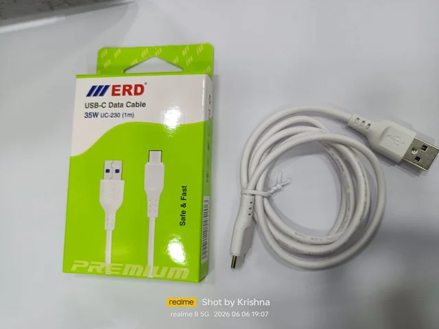 ERD UC-230 USB Type-C Metal Data Cable 45W Fast Charging High-Speed Data Transfer