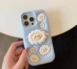 HRK iPhone 15 Pro3D Cute Cloud Sheep Case MOBILE COVER - BLUE
