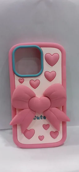 HRK iPhone 15 Level Up the Cute ness mobile back cover - pink