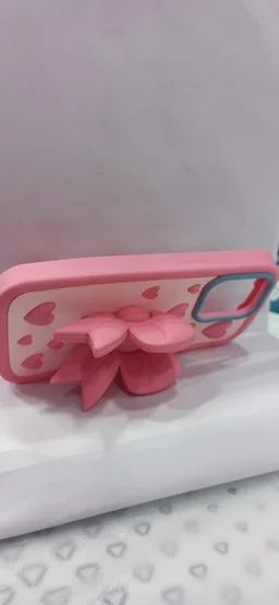 HRK iphone 14 3D Pink Bow Soft Silicone Case - pink