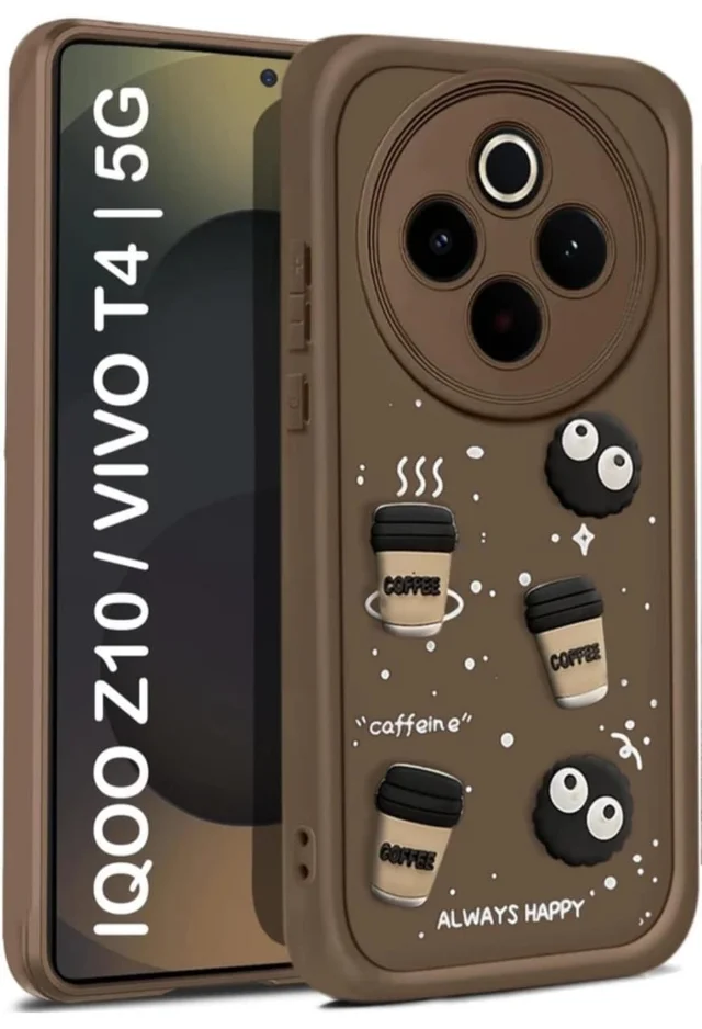 HRK VIVO T4 5G MOBILE BACK COVER - BROWN