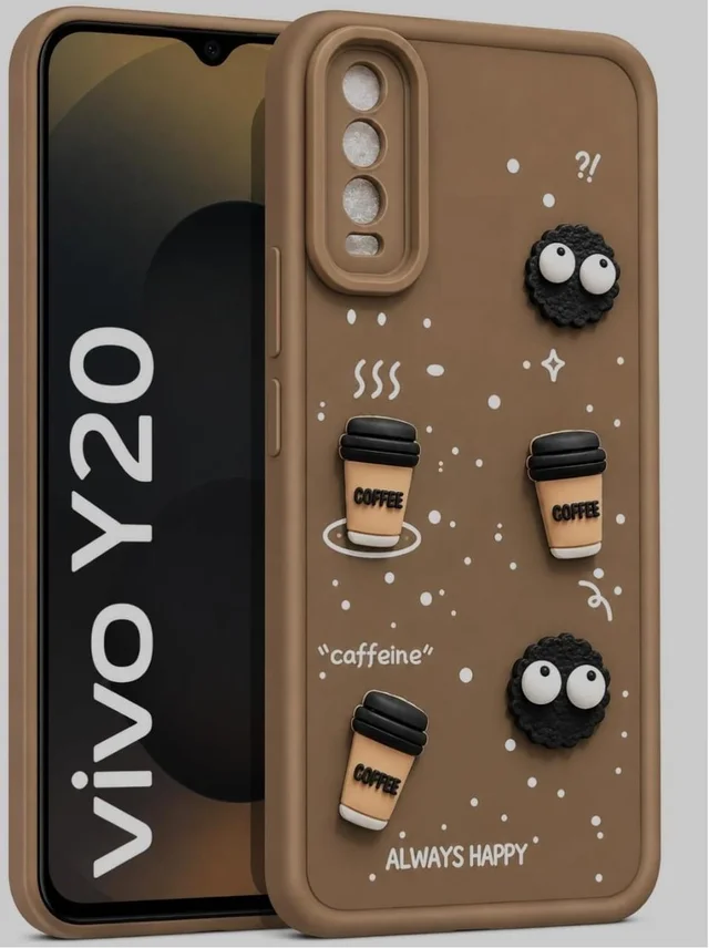 HRK VIVO Y20 MOBILE BACK COVER - BROWN
