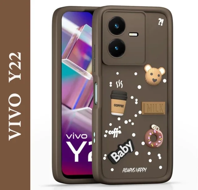 HRK VIVO Y22 COFFEE MOBILE BACK COVER - BROWN