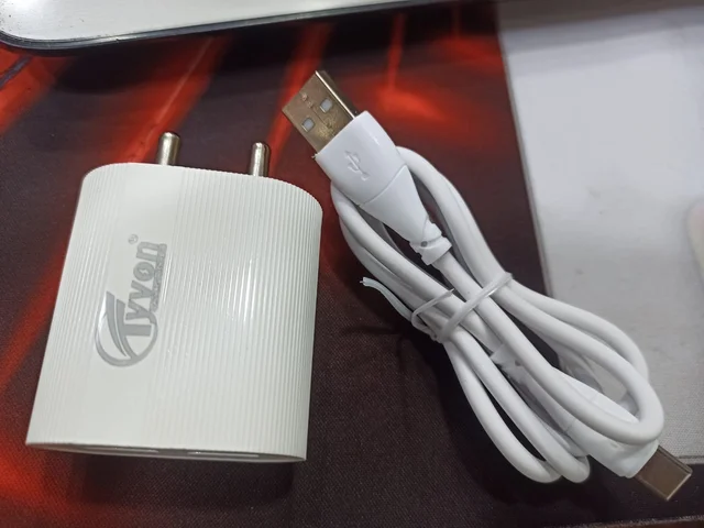TYVON DUAL USB CHARGER TYPE-C TY-349 FULL SPEED CHARGER WITH CABLE