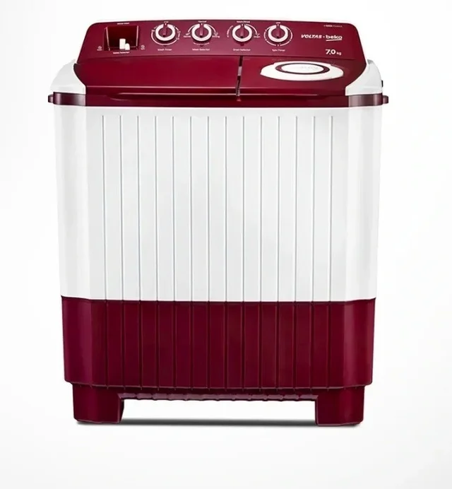 VOLTAS BEKO WASHING MACHINE 7.0KG WTT70DLIM / BRSSWH5POD BURGUNDY