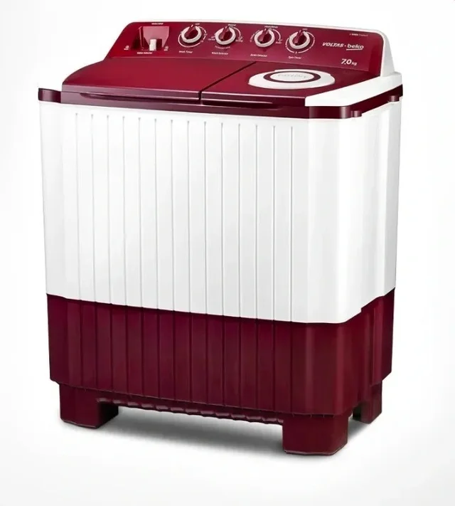 VOLTAS BEKO WASHING MACHINE 7.0KG WTT70DLIM / BRSSWH5POD BURGUNDY