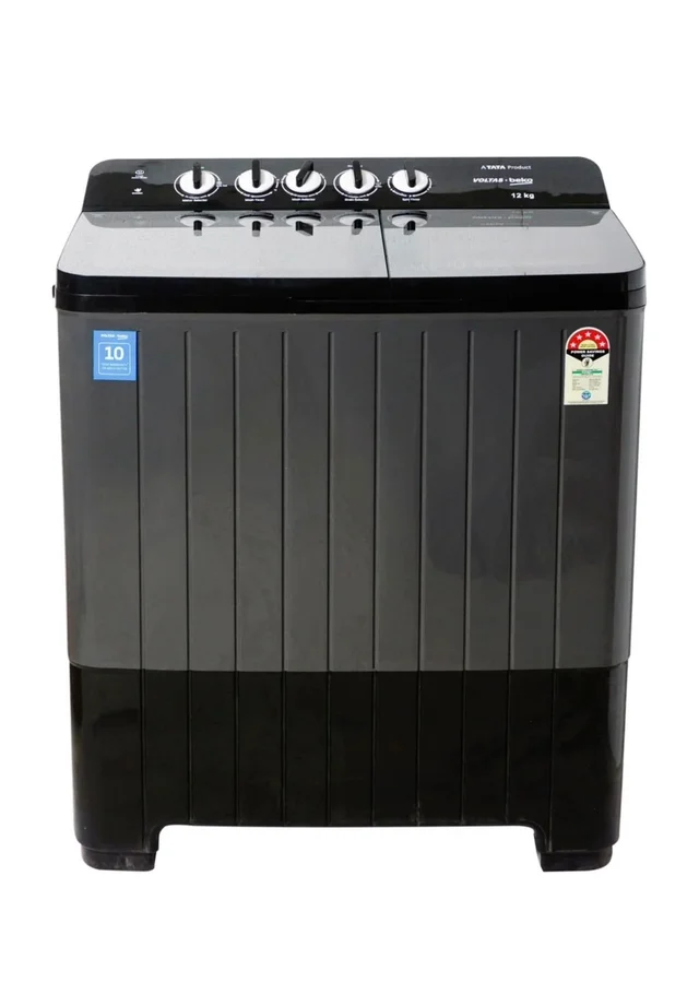 VOLTAS BEKO 12KG SEMI AUTOMATIC TOP LOAD, BLACK (WTT120UPA) - BLACK