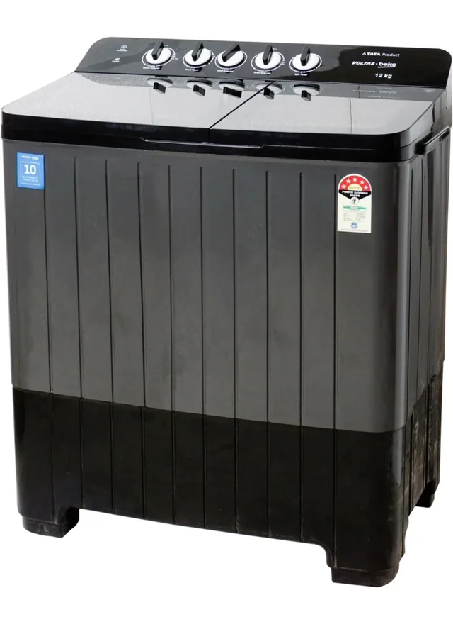 VOLTAS BEKO 12KG SEMI AUTOMATIC TOP LOAD, BLACK (WTT120UPA) - BLACK