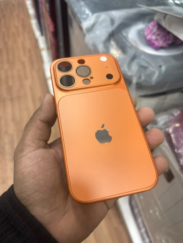 HRK IPhone 15 Pro Max Full Camera Protection Case - ORANGE