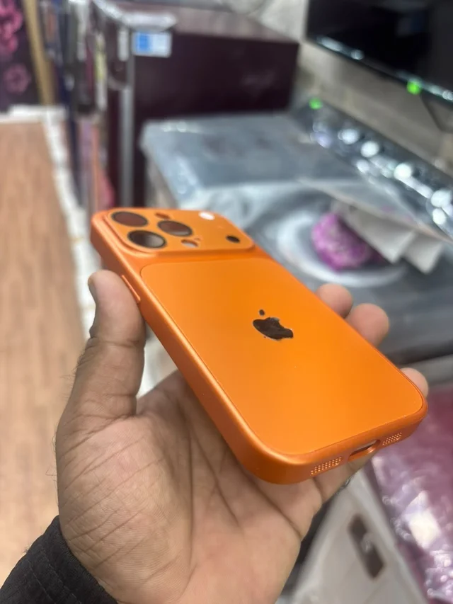 HRK IPhone 15 Pro Max Full Camera Protection Case - ORANGE