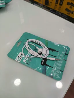 TYVON STEREO 3.5MM JACK WIRED EARPHONES - BLACK & WHITE