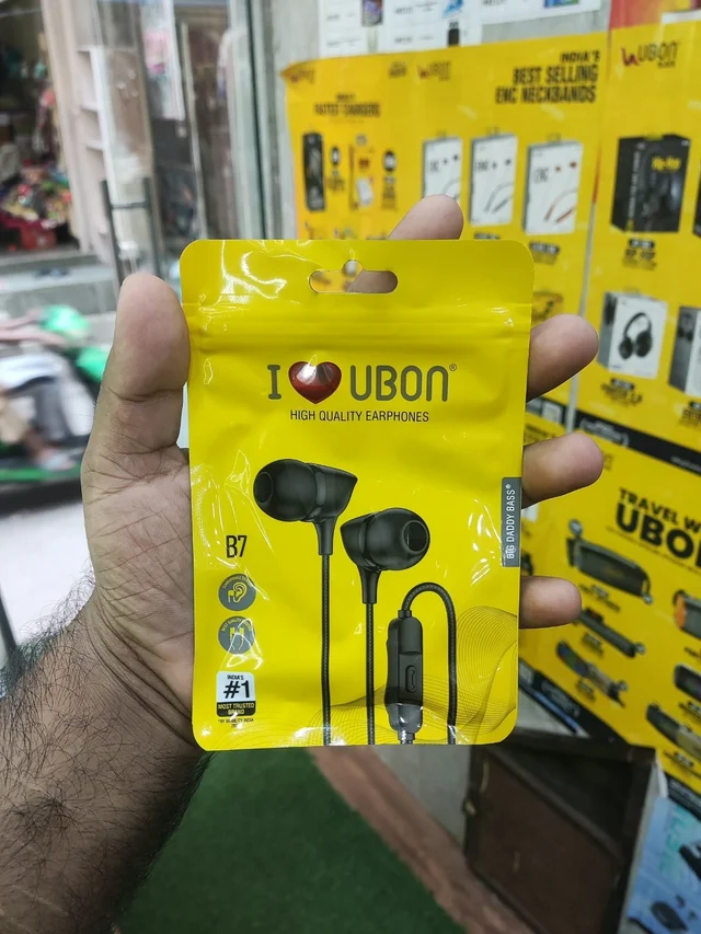UBON 3.5MM JACK WIRED EARPHONES - BLACK