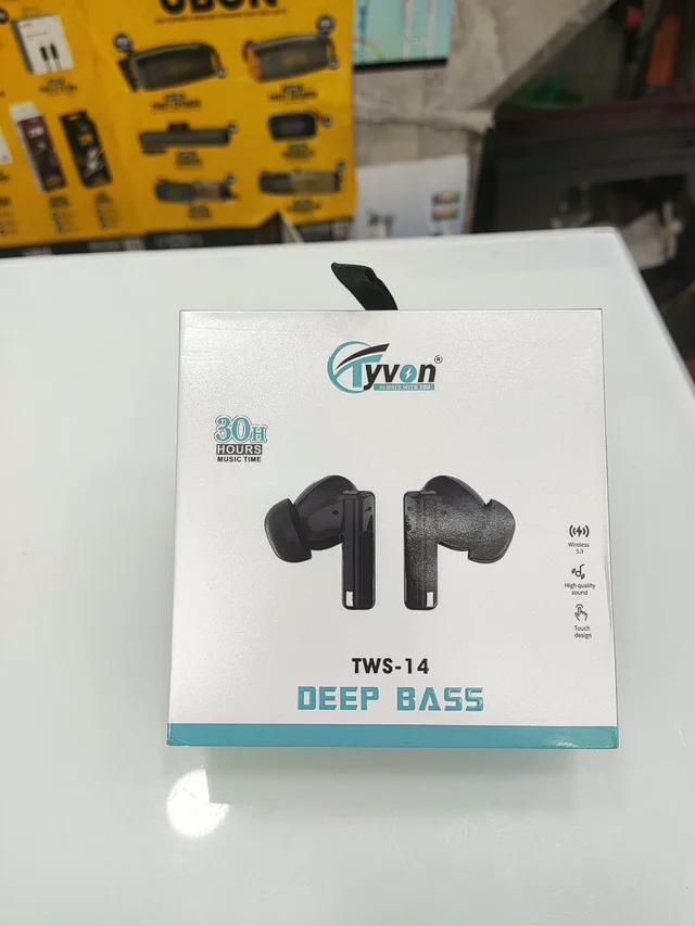 TYVON BUDS DEEP BASS - BLACK & WHITE