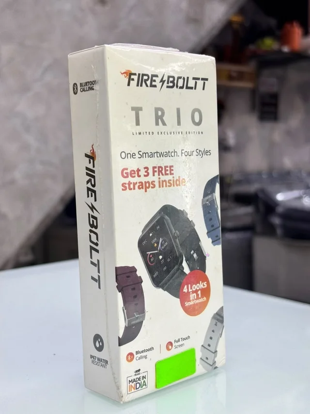 FIRE BOLTT TRIO LIMITED EXCLUSIVE EDITION SMART WATCH ONE WATCH FOUR STYLES GET 3 FREE STRAPS INSIDE