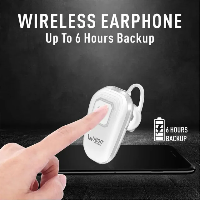 UBON Ubon BT-60 wireless bluetooth Bluetooth Headset (White, True Wireless) - WHITE