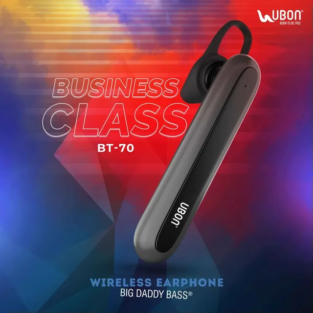 UBON Ubon BT-70 wireless bluetooth Bluetooth Headset (Black, True Wireless) - BLACK