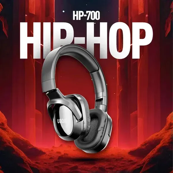 UBON HIP HOP HEADPHONE HP-700 BLACK - BLACK