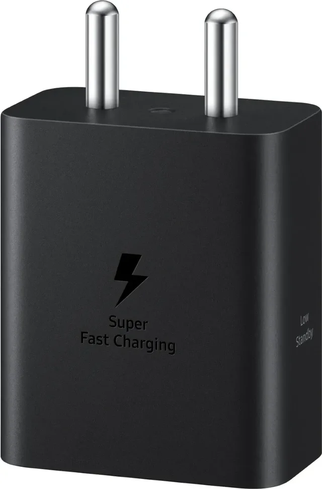 SAMSUNG Samsung 25 W Adaptive Fast Charging 3 A Wall Charger for Mobile (Black) - BLACK