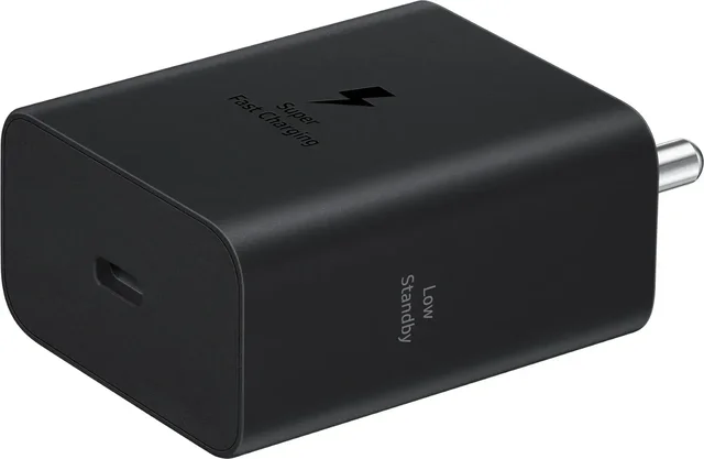 SAMSUNG Samsung 25 W Adaptive Fast Charging 3 A Wall Charger for Mobile (Black) - BLACK