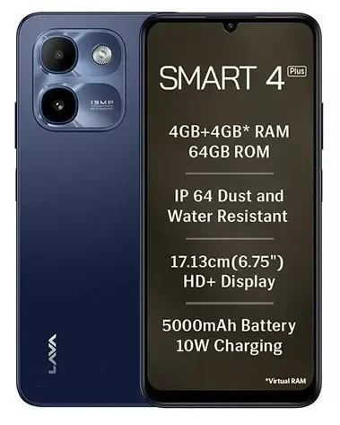 LAVA SMART 4 PLUS 4/64GB NILGIRI BLUE - NILGIRI BLUE