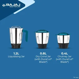 BAJAJ Notch 500 W Mixer Grinder - FRENCH BLUE