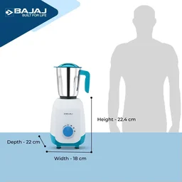 BAJAJ Notch 500 W Mixer Grinder - FRENCH BLUE