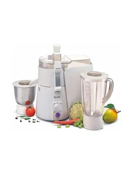 SUJATA POWERMATIC PLUS 900 W Juicer Mixer Grinder (POWERMATIC PLUS | 2 Jars | White) - WHITE
