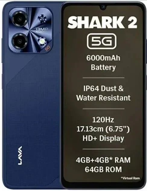 LAVA SHARK 2 5G 4/64GB ARYA BLUE - ARYA BLUE