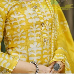Yellow Batik Print - Yellow, xl