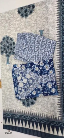 Beutiful Stylish Blue Print Kurti - Xxl