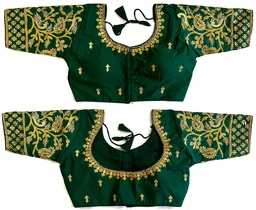 Chandra Kantha Blouse - Green House, 38 (Alter Upto 40)
