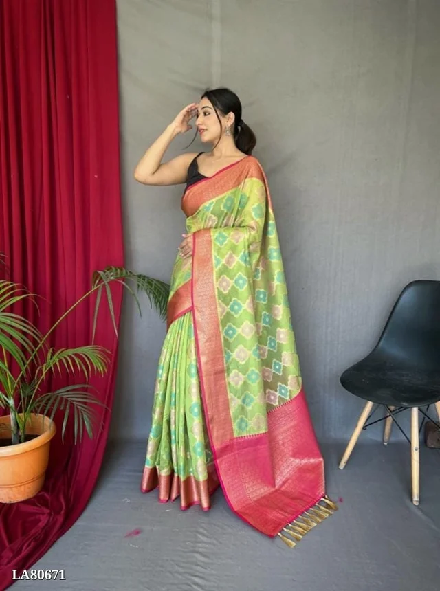 Aashi Silk Saree..1 - Green, Free