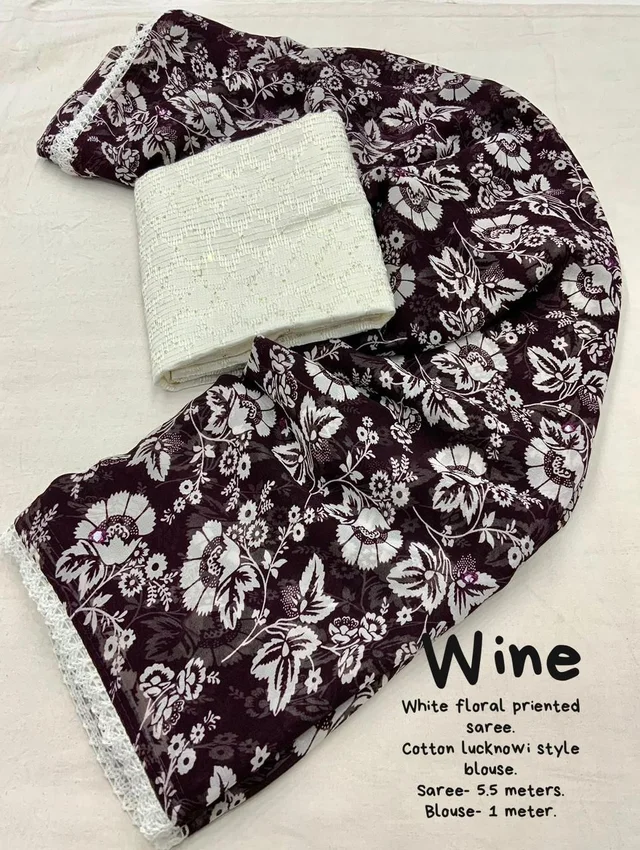 Soft Printed Saree - Clairvoyant