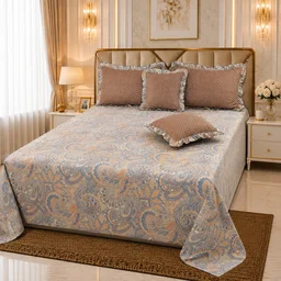 MORADO Morado 5 Pcs Frill Cushion Cover Set 16x16 Inches – Royal Paisley