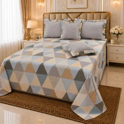 MORADO Morado 5 Pcs Frill Cushion Cover Set 16 x 16 Inches – ZigZag Triangle Geometric Print