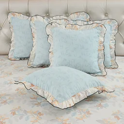 MORADO Morado 5 Pcs Frill Cushion Cover Set 16 x 16 Inches – Tiger Lily Floral Print