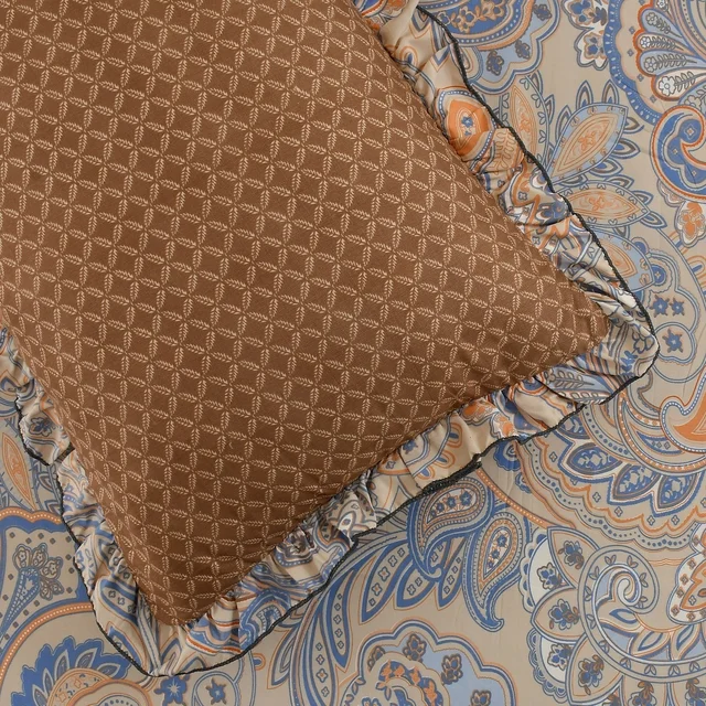 MORADO Morado 5 Pcs Frill Cushion Cover Set 16x16 Inches – Royal Paisley
